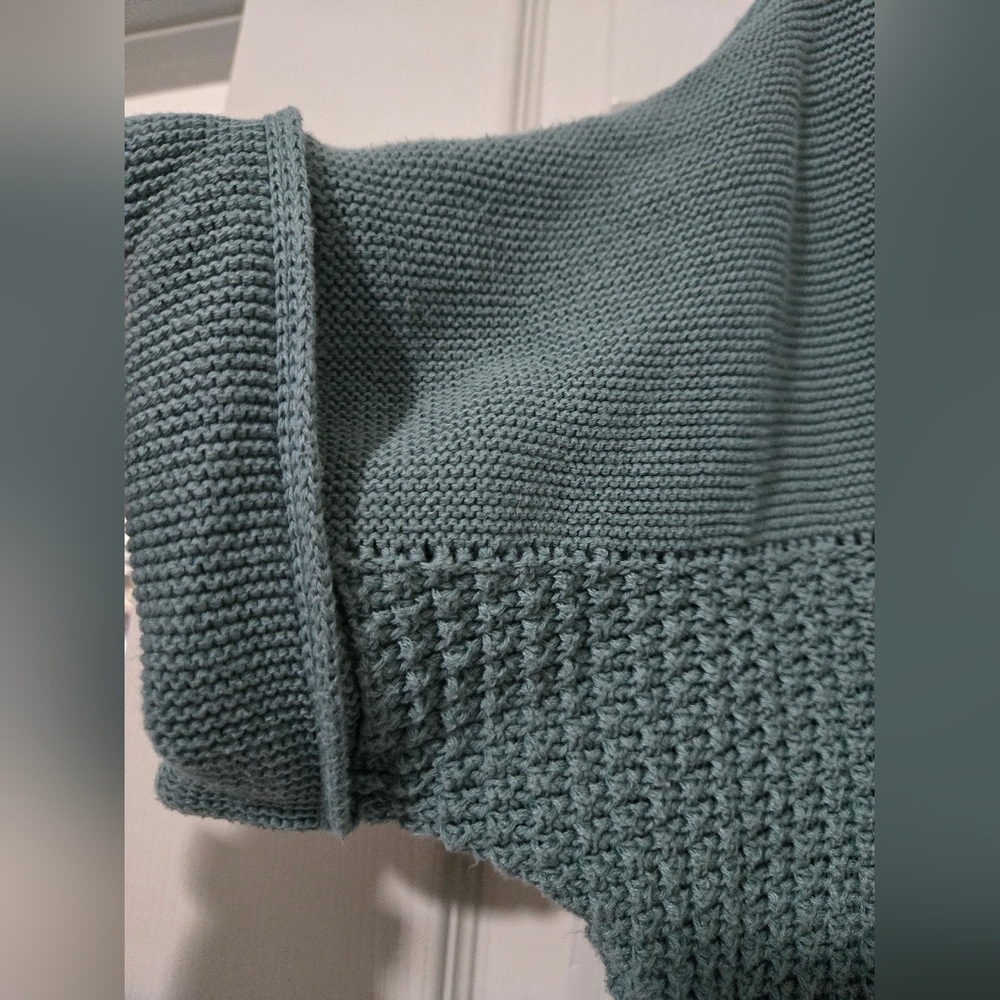 Coldwater Creek Blue Cowl Neck Sweater - Picture 3 of 5